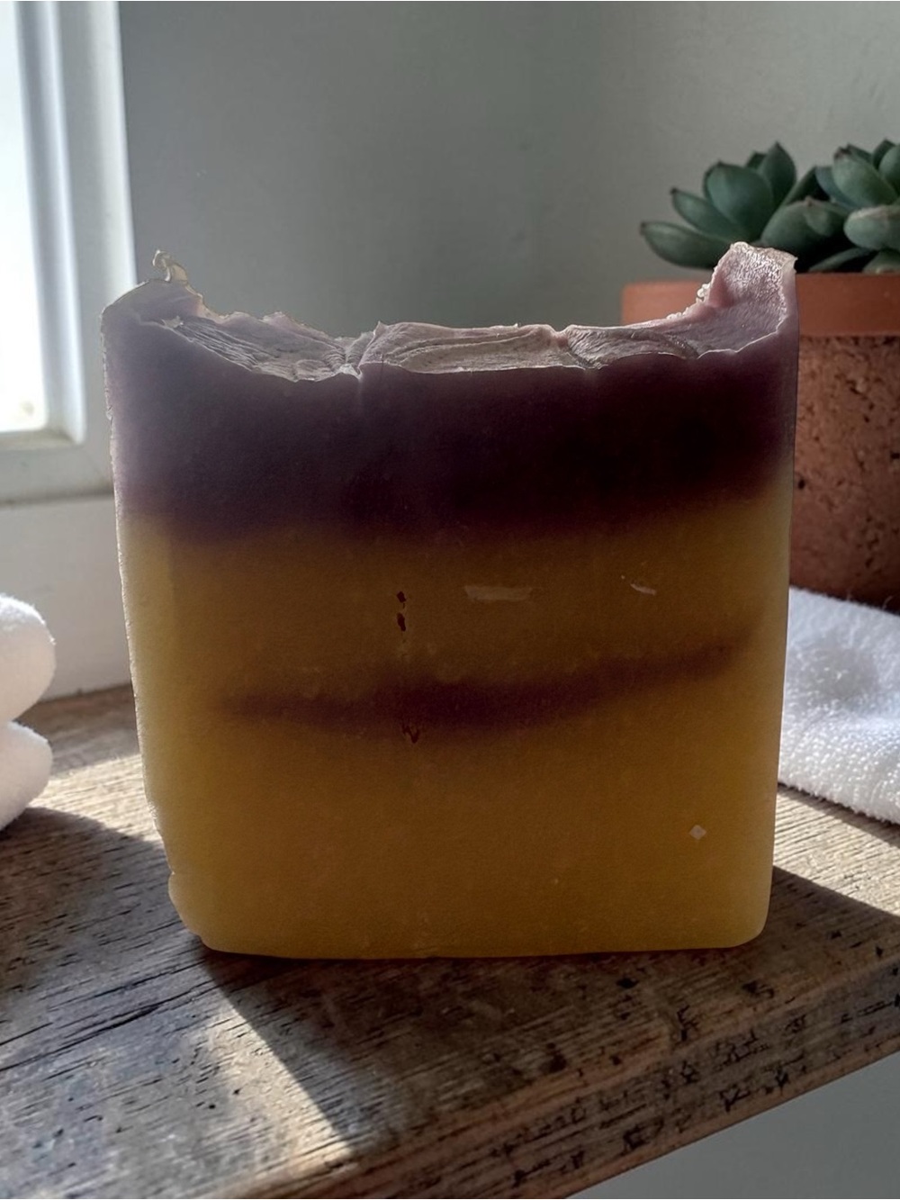 Handmade Lavender swirl  Soap Bar